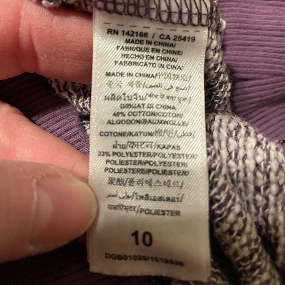 Splendid kid purple & white sweater sz 10 - Picture 6 of 7